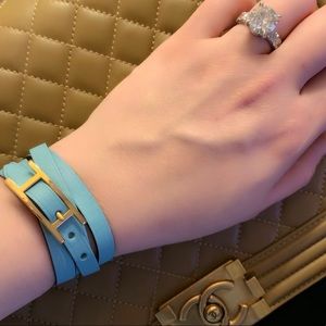 Authentic Hermès Hapi leather wrap bracelet